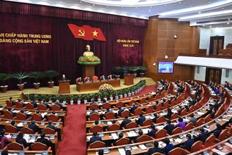 Hội nghị lần thứ 5 Ban Chấp hành Trung ương Đảng khóa XIII thảo luận, cho ý kiến về Đề án thành lập Ban Chỉ đạo cấp tỉnh về phòng, chống tham nhũng, tiêu cực. (Ảnh minh họa: Đăng Khoa)