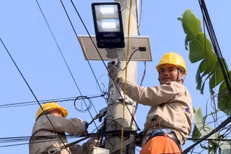 Hơn 10km tuyến đường thuộc xã Đông Mỹ (thành phố Thái Bình) được lắp đèn năng lượng mặt trời trong chương trình “Thắp sáng đường quê”, do tỉnh Thái Bình phát động.