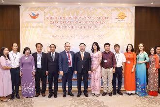 Chủ tịch Quốc hội Vương Đình Huệ và các đại biểu.