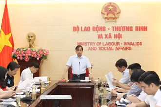 Phiên họp Tổ công tác 06 của Bộ Lao động-Thương binh và Xã hội (Ảnh: Molisa).