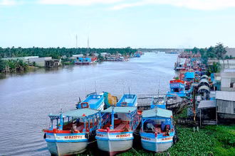 Tàu khai thác hải sản ở Kiên Giang (Ảnh minh họa: Quốc Trinh).