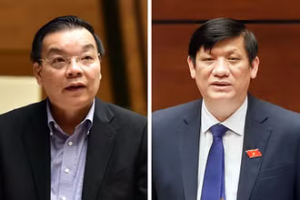 Hai bị can Chu Ngọc Anh và Nguyễn Thanh Long.