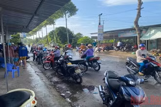 Hiện trường vụ đối tượng N.V.C. đâm nạn nhân tử vong.