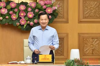 Phó Thủ tướng Lê Minh Khái, Trưởng Ban Chỉ đạo điều hành giá chủ trì cuộc họp. (Ảnh: VGP)
