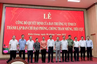 Ban Chỉ đạo Chỉ đạo phòng, chống tham nhũng, tiêu cực tỉnh Kiên Giang ra mắt. 