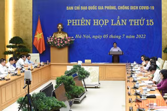 Quang cảnh Phiên họp lần thứ 15 của Ban Chỉ đạo Quốc gia phòng, chống dịch Covid-19.