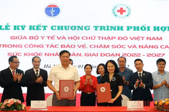 Lễ ký kết Chương trình phối hợp giữa Bộ Y tế và Trung ương Hội Chữ thập đỏ Việt Nam, giai đoạn 2022-2027.