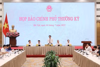 Quang cảnh buổi họp báo. (Ảnh: VGP)