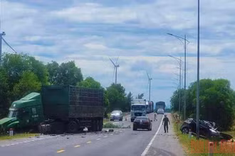 Hiện trường vụ tai nạn.