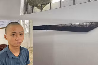 Đối tượng Trịnh Ngọc Hưng và hung khí gây án.