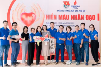 Ấm áp chương trình hiến máu nhân đạo của Đoàn Thanh niên Nhà máy Đạm Phú Mỹ