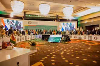 Các nhà lãnh đạo Cộng đồng Kinh tế các nước Tây Phi (ECOWAS) tham dự hội nghị thượng đỉnh ở Accra, Ghana, ngày 9/1/2022. (Ảnh: Reuters)