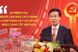 Thường trực Ban Bí thư Võ Văn Thưởng phát biểu tại buổi lễ.