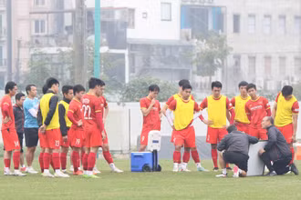 Đội tuyển hội quân lần đầu trong năm 2022. (Ảnh: VFF)