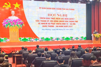 Thành phố Hải Phòng phấn đấu hoàn thành vượt mức kế hoạch phát triển kinh tế-xã hội năm 2022.