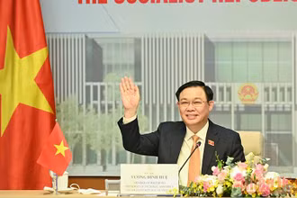Chủ tịch Quốc hội Vương Đình Huệ. (Ảnh: Duy Linh)