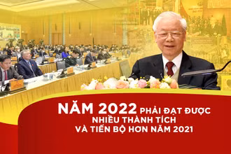 Năm 2022 phải đạt được nhiều thành tích và tiến bộ hơn năm 2021
