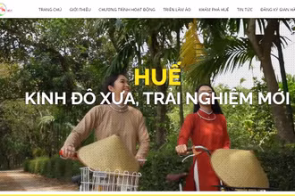 Triển lãm không gian ảo quảng bá du lịch Thừa Thiên Huế. (Ảnh chụp màn hình)