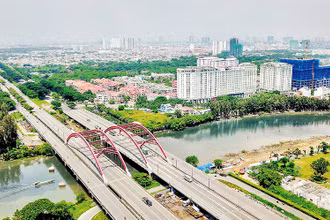 Một góc đô thị phía nam thành phố Hồ Chí Minh. (Ảnh: Vũ Nguyên/Báo Nhân Dân)