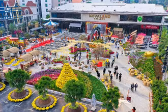 Toàn cảnh Hội hoa Xuân 2022 tại Novaland Gallery.