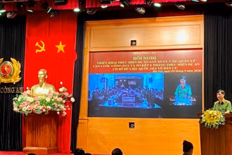Thiếu tướng Nguyễn Duy Ngọc, Thứ trưởng Công an chủ trì hội nghị sơ kết sáu tháng thực hiện Dự án cơ sở dữ liệu quốc gia về dân cư.