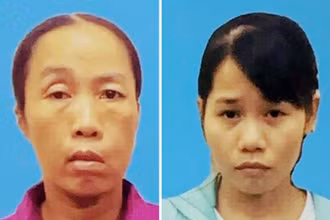 Trần Thị Cẩm (trái) và Trần Thị Thu Hà (Ảnh do công an cung cấp)
