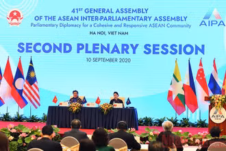 Phiên toàn thể thứ hai, Đại hội đồng AIPA 41. Ảnh: DUY LINH