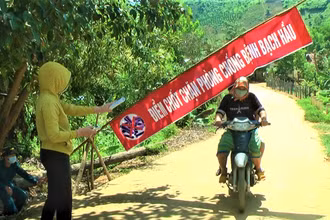 Một điểm chốt chặn phòng, chống dịch bạch hầu ở Đắk Lắk.