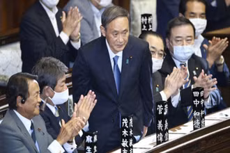 Ông Yoshihide Suga trở thành Thủ tướng thứ 99 của Nhật Bản. (Ảnh: Kyodo News)
