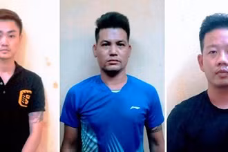 Ba đối tượng trong đường dây tổ chức đánh bạc bị bắt giữ. (Ảnh cơ quan công an cung cấp)