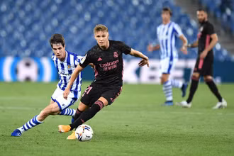 Màn trình diễn của Martin Odegaard là điểm sáng hiếm hoi trong ngày ra quân của Real. (Ảnh: Getty Images).