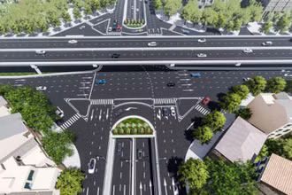 Phối cảnh thiết kế hầm chui.