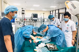 Kíp bác sĩ BV Bạch Mai hỗ trợ đặt ECMO cho BN tại BVĐK tỉnh Hòa Bình.