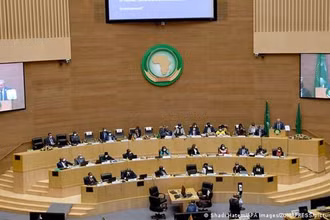 Thủ tướng nước chủ nhà Ethiopia Abiy Ahmed phát biểu tại hội nghị. (Nguồn: APA Images/Vietnam+)