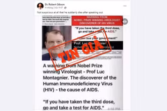 Ảnh chụp màn hình một bài đăng trên mạng xã hội Facebook đưa tin sai lệch về vaccine Covid-19.