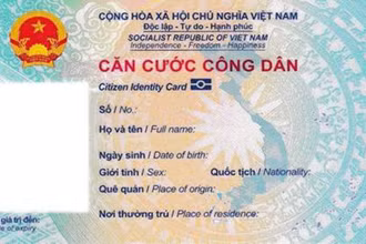 Mẫu Căn cước công dân có gắn chíp điện tử.