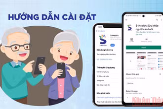 Ứng dụng chăm sóc sức khỏe người cao tuổi S-Health. (Ảnh: JICA)
