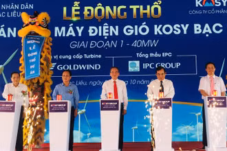 Chính thức khởi công xây dựng Nhà máy điện gió Kosy Bac Liêu giai đoạn 1.