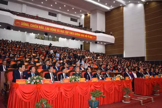  Quang cảnh Đại hội đại biểu Đảng bộ tỉnh Thái Bình lần thứ 20, nhiệm kỳ 2020 - 2025. 