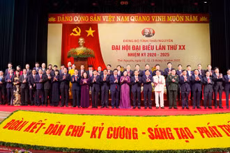 Ban Chấp hành Đảng bộ tỉnh Thái Nguyên khóa 20, nhiệm kỳ 2020 - 2025. 