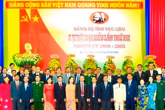 Ban Chấp hành Đảng bộ tỉnh Bạc Liêu nhiệm kỳ 2020 - 2025.