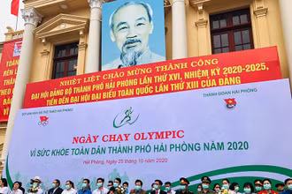 Gần hai nghìn người tham gia Ngày chạy Olympic vì sức khỏe toàn dân