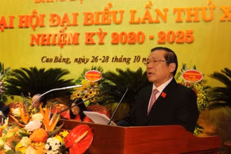Đồng chí Lại Xuân Môn, Ủy viên T.Ư Đảng, Bí thư Tỉnh ủy Cao Bằng khóa 19.