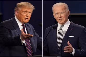 Tổng thống Donald Trump và cựu Phó Tổng thống Joe Biden. (Ảnh: AP)