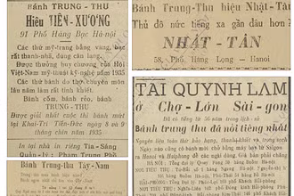 Một số quảng cáo bánh Trung thu trên báo xưa.