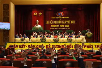 Biểu quyết thông qua Nghị quyết Đại hội.