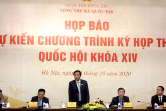 Họp báo thông tin dự kiến chương trình kỳ họp thứ 10, Quốc hội khóa XIV.