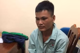 Đối tượng Lường Văn Tiến tại cơ quan công an