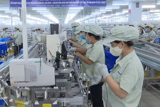 Sản xuất tại Công ty Yokwo, khu công nghiệp Đồng Văn, Hà Nam (Ảnh minh họa: Đào Phương).