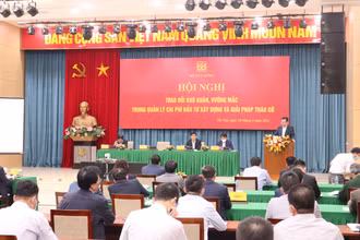 Bộ trưởng Xây dựng Nguyễn Thanh Nghị phát biểu tại hội nghị.